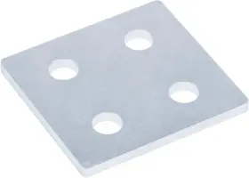 Zx47-t6 Heneng 6 Pcs 4 Hole Parallel Splice Plate For 1-5/8 Inch Strut Channel Accept Silver