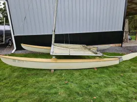 4818 Hobie Cat 1970s 14ft Catamaran Sailboat Parts Or Fix