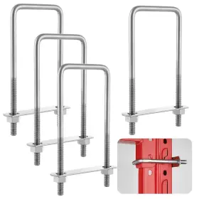 Mz63b35gx5s8817198xi Homaisson 4 Pcs Square U Bolts 3/8 Inch 3 7 Stainless Steel Clamp With Nuts 4pcs