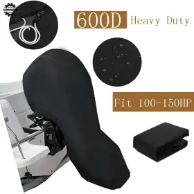 Hgf92628 Home-garden-fix Full Outboard Motor Cover 100-150hp Waterproof Engine Boat Covers