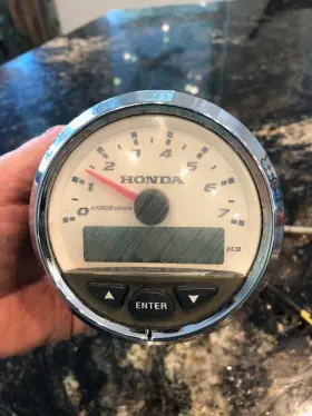 Honda 06326-zx2-t13ah Oem Tachometer 0-7000 Rpm Nmea 2000 White Face