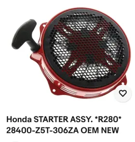 28400-z5t-305za Honda 28400 306za Starter Assembly - Red