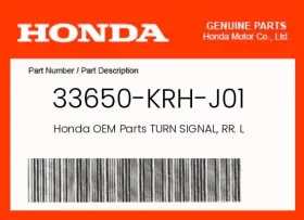 33650-krh-j01 Honda Genuine Turn Signal Rr. L -
