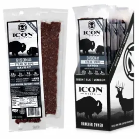 Icon 810033740381 8 Pack - 2 Oz. Bison Steak Strip Savory 74038