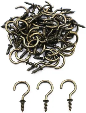Ch34-b Idealsv 3/4ftft Antique Brass Ceiling Hooks 3/4 Inch Vintage Bronze