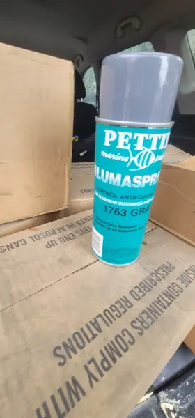 94-yba068a16 Interlux/akzonobel Pettit Antifouling Gray Spray Aluminum Outboard Outdrive 1763 Prop Paint Nos