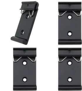 Udrmcsfc-35-b4 Itrolle 4pcs 35mm Universal Din Rail Mount Clip Snap Fixed Clamp Black