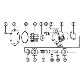 18753-0129 Jabsco 1673 Model Pump Replacement Parts Shaft