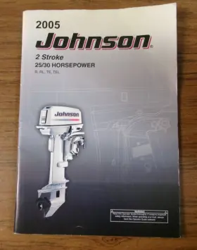 215593 Johnson Oem 2005 Outboard Operators Guide 2t 25/30 Hp R Rl Te Tel Pn