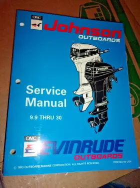 500607 Johnson Oem 1993 Johnson/e Outboard Service Manual 9.9-30 Models P/n