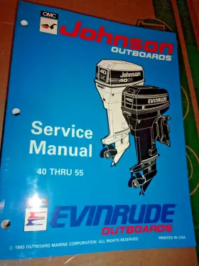 500608 Johnson Oem 1993 Johnson/e Outboard Service Manual 40-55 Models Free Ship
