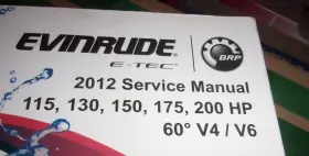 115-200 Johnson 5008738 Oem 2012 Evinrude Outboard Service Manual Hp 60 V4/v6 P/n #2