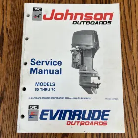 507948 Johnson Oem 1990 Johnson/e Outboard Service Manual Models 60-70 P/n