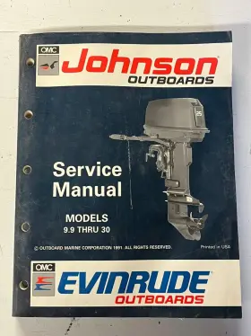 1johnson Johnson 508142 Outboard Oem Service Manual For 9.9-30 Hp 1993 Bn18