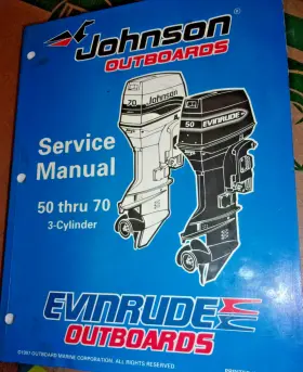 520208 Johnson Oem 1998 Johnson/e Outboard Service Manual 50-70 3-cylinder P/n