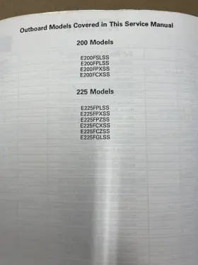 787064 Johnson Oem Evinrude Omc Service Manual 2000 Ss 200 225 Ffi P/n Pre-owned #3