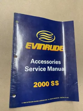 787065 Johnson Oem Evinrude 2000 Ss Accessories Service Manual P/n Pre-owned