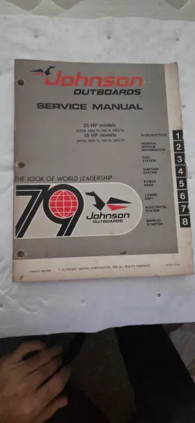 Jm-7906 Johnson Outboards Boat 25 35 Hp Models 1979 Service Manual Item No