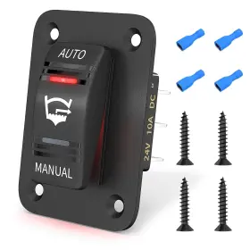 Dr-a11924er Joinfworld 3 Way Bilge Pump Rocker Switch Waterproof 12v 24v 4pin 20a Spdt