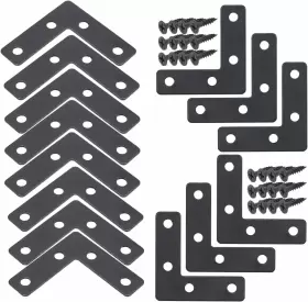 Wt-202304-34 Joyangy 20pcs Black L Flat Shape Braces Corner Bracket 50x50 Mm