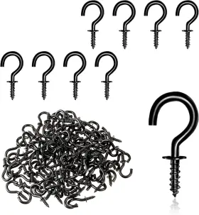 Vzrfww72 Kalione 553296 2 100 Pack Black Small Hooks Screw For