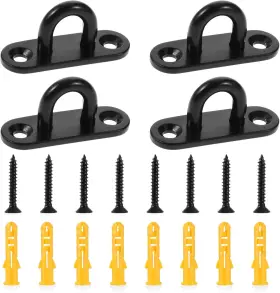 569708 Kalione 4 Pack Heavy Duty Ceiling Hooks Stainless Steel Pad Eye Plate