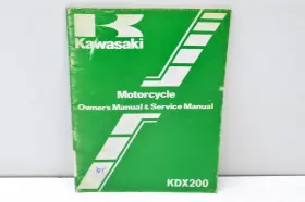 99920-1252-01 Kawasaki Oem Owners And Service Manual Kdx200a2
