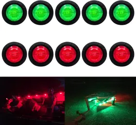 Keing 711202595408 5 Red Green Waterproof Marine Boat Led Lights