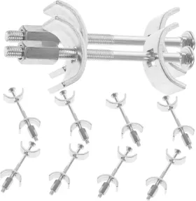 Y41m9rer1220402b4i3 Kitandove 10pcs Countertop Connector 100mm Benchtop Joint 10.30x1.20x1.20cm Silver