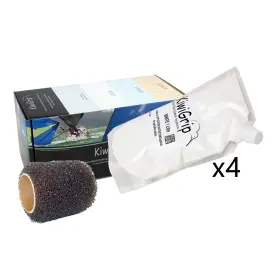 Kg-4wp-r Kiwigrip 4 - 1 Liter Pouches White With Inch Roller