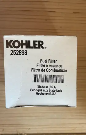 252898 Kohler Genuine Fuel Filter Free Shipping