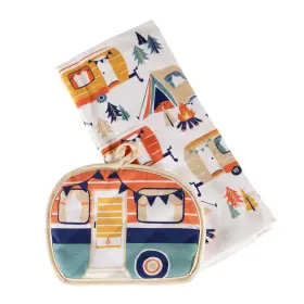 2023051697 Lippert Components 2-piece Kitchen Towel And Potholder Set With Unique Rv Camping Print Mach