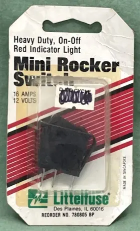 780805 Littelfuse Mini Rocker Switch 12v 16 Amp On/off New Genuine