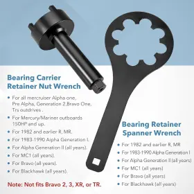 Meu0564001 M-tools Bearing Carrier Nut And Spanner Wrench Drive Tool For Mercruiser Alpha 1 Gen 2 #3