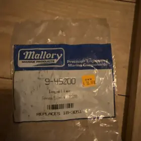 9-45200 Mallory Genuine Nos Impeller Replaces 395289