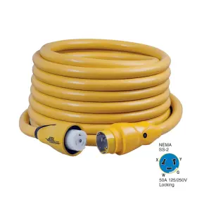 Cs504-50 Marinco Eel 50a 125v/250v Shore Power Cordset - 50ft Yellow