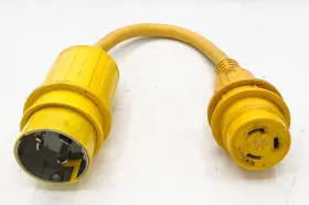 Marino 093344010507 Marinco 121a Pigtail Adapter 50a 125/250v Male To 30a 125v Female Yellow