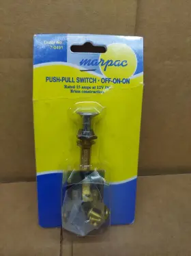 7-0491 Marpac Brass Push/pull Switch 3 Position Off On