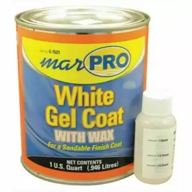 5436879 Marpro 6-7621 White Gel Coat With Wax 1 Quart For Boat Fiberglass Repair