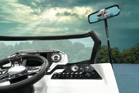 Maverick 736542000009 Extra Large Pontoon Boat Mirror 5 Inch X 11.8 And Bracket New Folding Adjusta