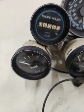 112369 Medallion Used Mercruiser Marine Boat Gauges Rpm Hour Temp Oil Fuel Volts Trim For Parts #3