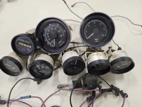 112369 Medallion Used Mercruiser Marine Boat Gauges Rpm Hour Temp Oil Fuel Volts Trim For Parts