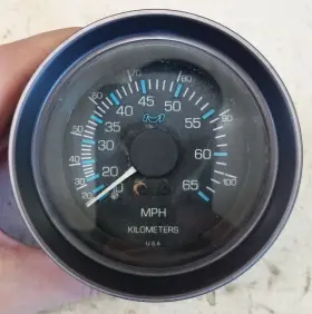 57120 Medallion Vintage Marine Speedometer 10-65 Mph