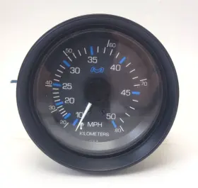 C-2448 Medallion Speedometer Blue Line 50 Mph Speedo