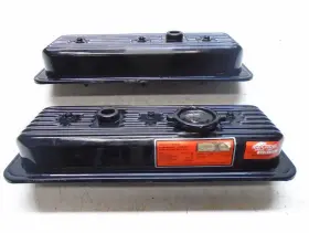 14251-14252 Mercruiser Cc4 Valve Rocker Cover Pair 4.3l V6 4.3 14251 14252 Clamp Style Cap #2