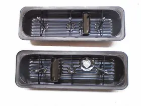 14251-14252 Mercruiser Cc4 Valve Rocker Cover Pair 4.3l V6 4.3 14251 14252 Clamp Style Cap #3