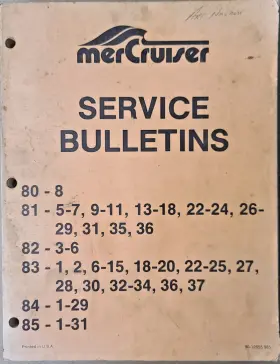 90-12655 Mercruiser Used Mercury Service Bulletins # 985