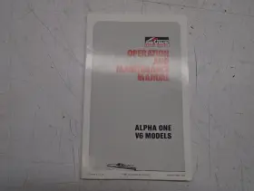 90-821071920 Mercruiser W5 Operation And Maintenance Manual Alpha One V6 Models