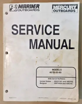 90-852572r1 Mercruiser Used 1998 Oem / Mariner Service Manual 40/50/55/60 Hp #