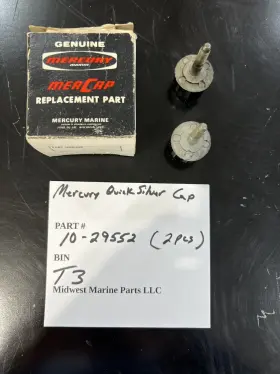 10-29552 Mercury Quicksilver Cap Qty 2 Oem Inch New Old Stock T 3 2-25